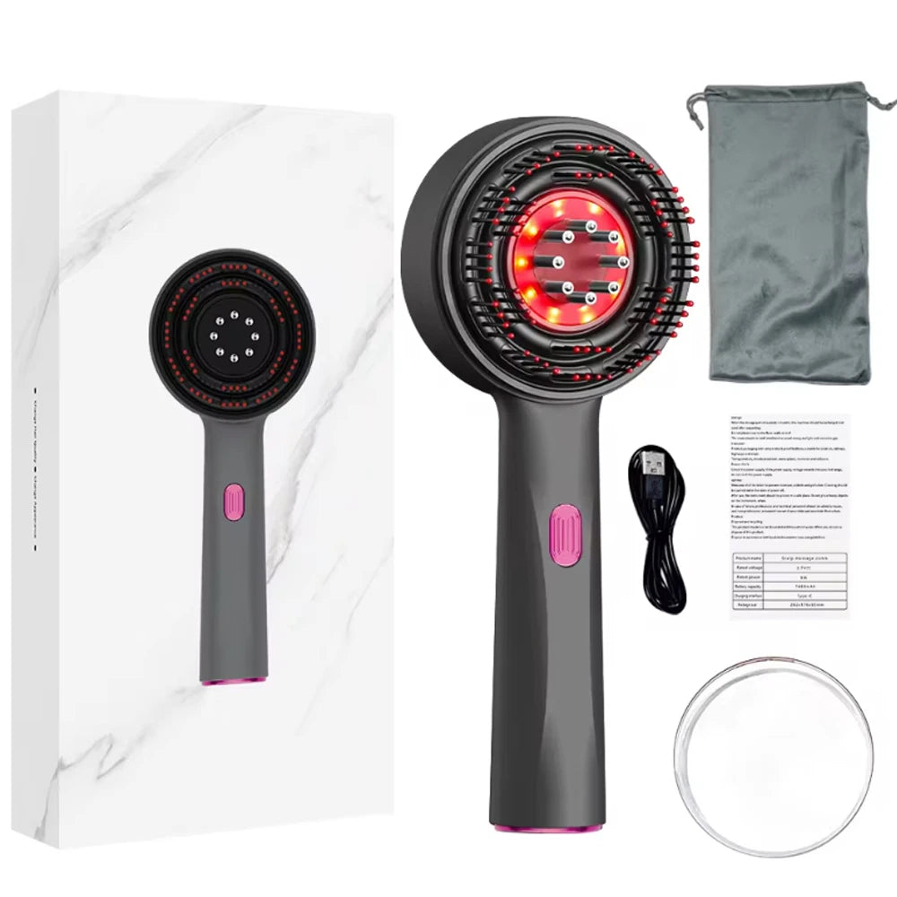 Before and after scalp health results from consistent red light massager use