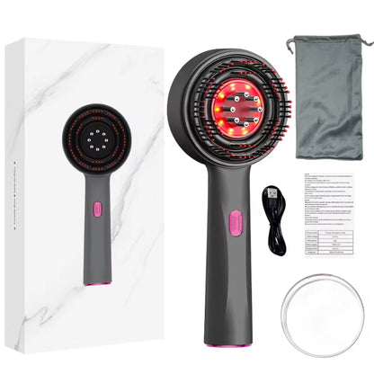 Before and after scalp health results from consistent red light massager use