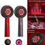 Red light scalp therapy massager device showing the brush head and LED light panel